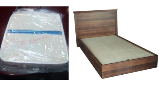 Picture of Wooden bed with Mattress