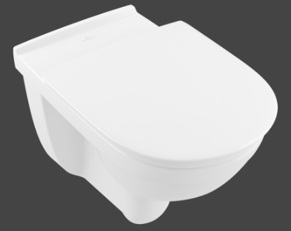 Picture of ViCare Washdown toilet ViCare, rimless, wall-mounted, White Alpin