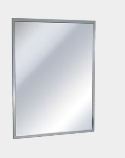 Picture of Glass Mirror With Stainless Steel Frame 