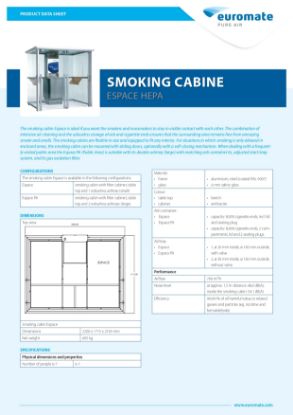 Picture of Smoking Cabin - Smoke ’n Go Espace 4-6 persons capacity with glass sliding doors including handles and self-closing system, Euromate, Netherlands