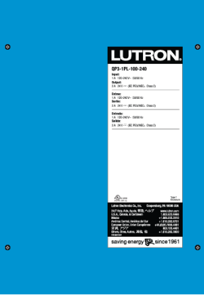Picture of Lutron QP3-1PL-100-240 Pre-assembled Quantum Processor Panel