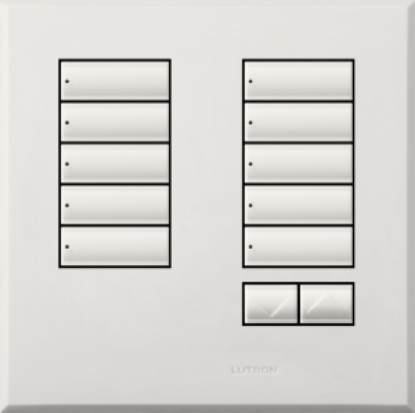 Picture of Lutron QSWE-10BRLN-AW QS device: International seeTouch QS 