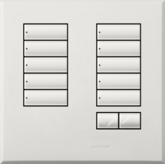 Picture of Lutron QSWE-10BRLN-AW QS device: International seeTouch QS 