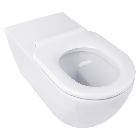 Picture of MEDICAL EXTENDED WALL MOUNTED WC WITH SEAT WHITE, AQUAECO 