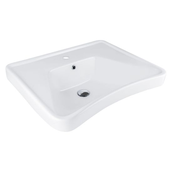 Picture of MEDICAL WALL MOUNTED WASH BASIN 1 HOLE WHITE, AQUAECO