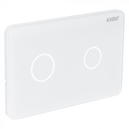 Picture of TOUCHLESS DUAL FLUSH PLATE WHITE, AXENT GLASS 