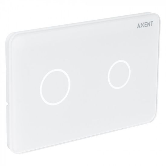 Picture of TOUCHLESS DUAL FLUSH PLATE WHITE, AXENT GLASS 