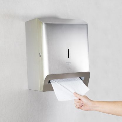 Picture of ROLL PAPER TOWEL DISPENSER BRUSHED STAINLESS STEEL, IX304 WALL MOUNTED 