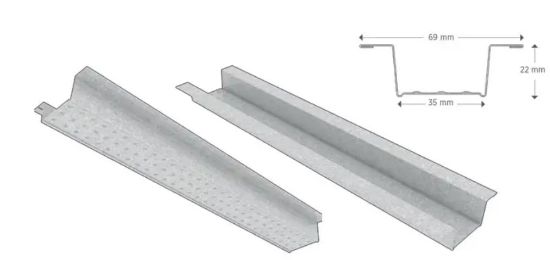 Picture of FURRING CHANNEL DRYWALL SUSPENSION 22X69MM 0.60MM THICKNESS