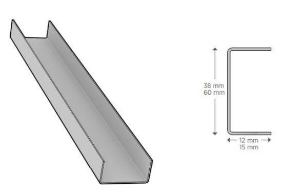 Picture of PRIMARY CHANNEL DRYWALL SUSPENSION 12X38MM 0.60MM THICKNESS