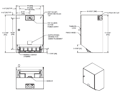 Picture of ROLL TOWEL AUTOMATIC DISPENSER 110- 240 VOLTS SURFACE-MOUNTED, ASI, Model #8523AC