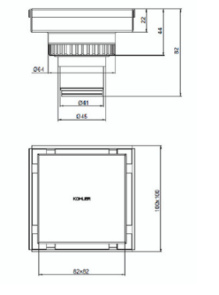 Picture of SHOWER DRAIN SQUARE ,KOHLER, K-R75422T-CP 