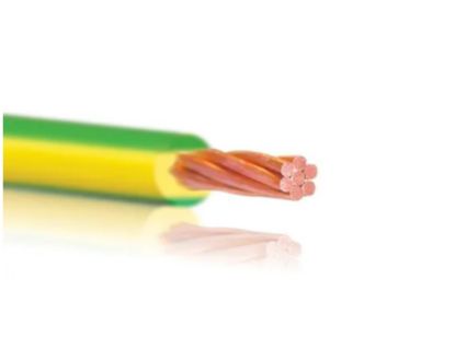 Picture of  British Standard Wire H0 7 V2 -R STRANDED CONDUCTOR 1 CORECU/PVC 450/750 V Green/Yellow 100Y/ROLL Model: 121631XX- BAHRA ELECTRIC