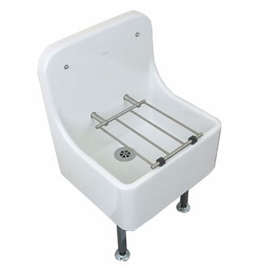 Picture of  HIGH BACK CLEANER SINK AND GRATING , TWYFORD FC1044WH