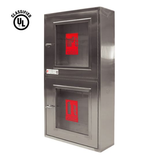 Picture of Double Vertical Hose Reel Cabinet, Recessed Type,  Naffco