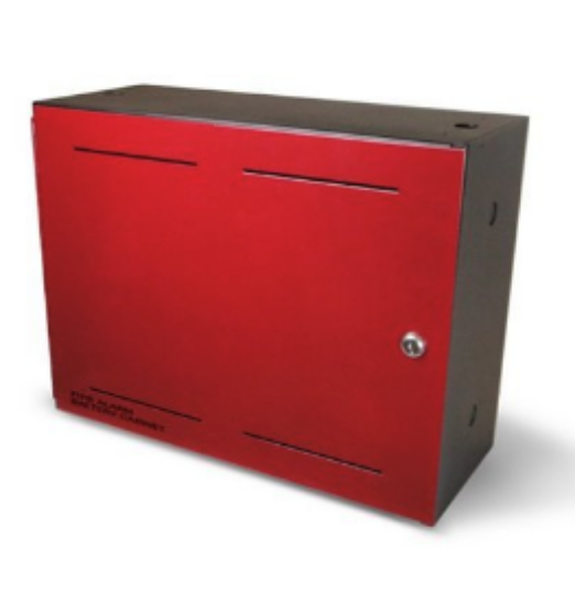 Picture of  BC-1R BC-1R EBPS Series Battery Cabinet, holds up to 2 - 40 Amp Hour batteries, red surface BC-1R | ED-BC1R