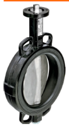 Picture of Butterfly Valve with Wafer Types Model D6..W+ Rotary Actuator for Butterfly Valves PRCA-S2-T-200 BELIMO