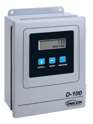 Picture of D-100 SERIES FLOW METER DISPLAYS + F-1200 DUAL TURBINE INSERTION FLOW METER FREQUENCY OUTPUT -ONICON