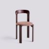 Picture of REY CHAIR 4 LEG BASE STANDARD GLIDER-GRAPE RED WATER-BASED LACQUERED BEECH SEAT UPHOLSTERY-STEELCUT TRIO-416, AB793-B614-AA08-01IC,HAY