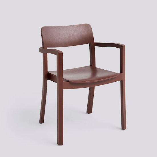 Picture of PASTIS ARMCHAIR-BORDEAUX WATER-BASED LACQUERED SOLID ASH, AB752-B576, HAY