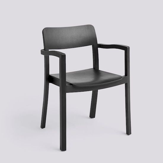 Picture of PASTIS ARMCHAIR-BLACK WATER-BASED LACQUERED SOLID ASH, AB752-B573, HAY