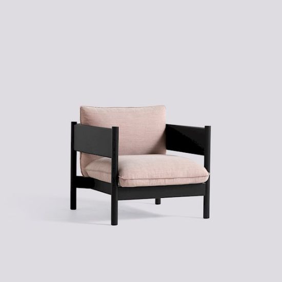 Picture of ARBOUR CLUB ARMCHAIR BLACK WATER-BASED LACQUERED SOLID BEECH FRAME-UPHOLSTERY-ATLAS-621, AB212-A414-AA43-01LS, HAY