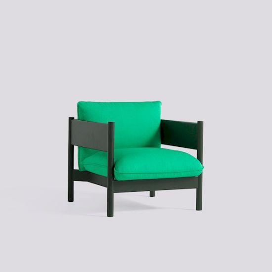 Picture of ARBOUR CLUB ARMCHAIR BOTTLE GREEN WATER-BASED LACQUERED SOLID BEECH FRAME-UPHOLSTERY-VIDAR-932, AB213-A414-AA44-01RN, HAY