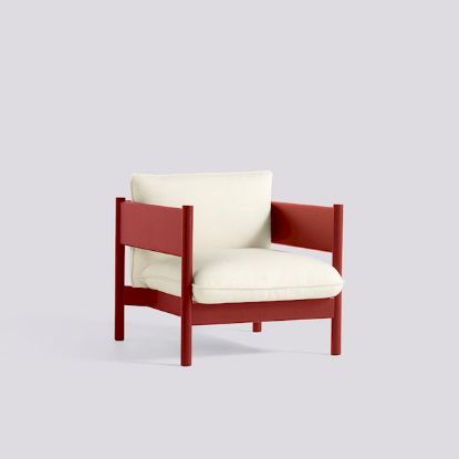 Picture of ARBOUR CLUB ARMCHAIR WINE RED WATER-BASED LACQUERED SOLID BEECH FRAME-UPHOLSTERY-VIDAR-1511, AB214-A414-AA44-01DF, HAY