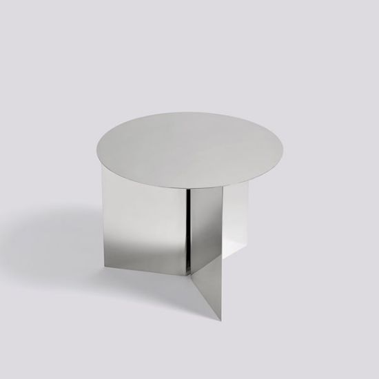 Picture of SLIT TABLE-ROUND Ø45 X H35,5-MIRROR POLISHED STAINLESS STEEL, AA686-A364-AA86, HAY