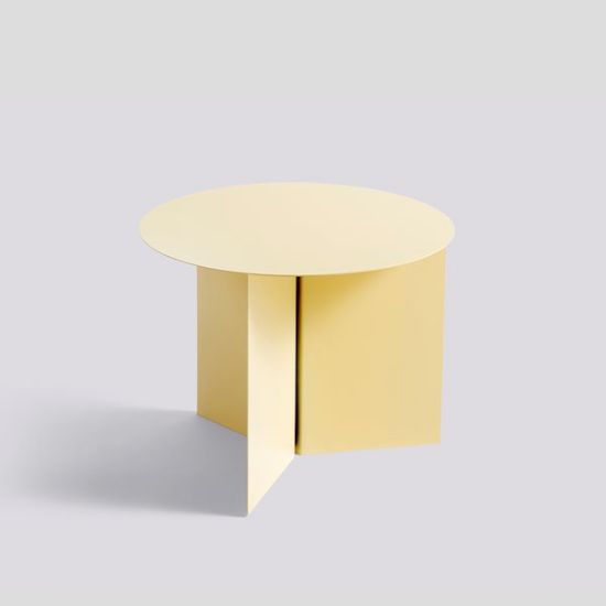 Picture of SLIT TABLE-ROUND Ø45 X H35,5-LIGHT YELLOW POWDER COATED STEEL, AA686-A364-AA88,HAY