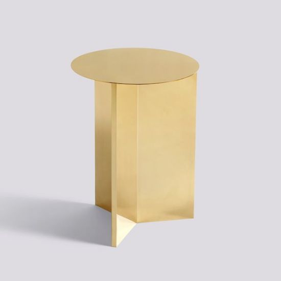 Picture of SLIT TABLE-ROUND Ø35 X H47-BRASS PLATED STAINLESS STEEL ,AA686-A366-AA87, HAY 