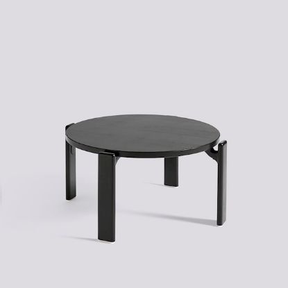 Picture of REY COFFEE TABLE-Ø66,5 X H32-DEEP BLACK WATER-BASED LACQUERED BEECH , AB799-B675-AH56, HAY