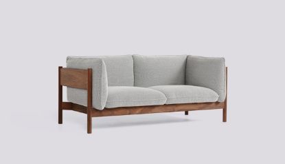 Picture of ARBOUR 2 SEATER OILED WAXED SOLID WALNUT FRAME-UPHOLSTERY-DOT 1682-02 BIANCO/NERO, AA800-A414-AA24-01BD, HAY