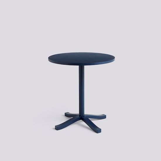 Picture of PASTIS TABLE-Ø70 X H74-STEEL BLUE WATER-BASED LACQUERED ASH,AB754-A304-AH54, HAY 