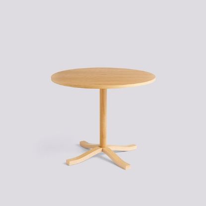 Picture of PASTIS TABLE-Ø90 X H74-WATER-BASED LACQUERED OAK, AB754-B579-AI01, HAY