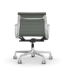 Picture of ALUMINIUM CHAIR EA 118  OFFICE SWIVEL CHAIR WITH ARMREST BACK TILT MECHANISM, LEATHER DIM GREY, vitra.
