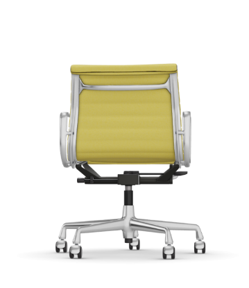 Picture of ALUMINIUM CHAIR EA 118  OFFICE SWIVEL CHAIR WITH ARMREST BACK TILT MECHANISM,  HOPSAK YELLOW/IVORY, vitra. 