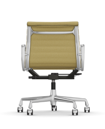 Picture of ALUMINIUM CHAIR EA 118  OFFICE SWIVEL CHAIR WITH ARMREST BACK TILT MECHANISM,  HOPSAK MUSTARD/IVORY, vitra.