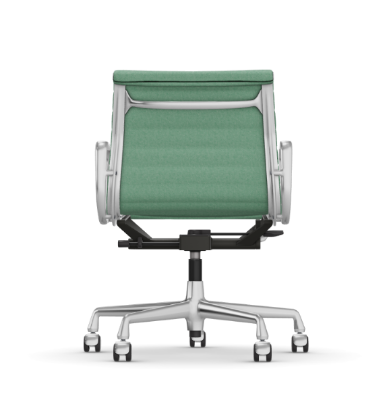 Picture of ALUMINIUM CHAIR EA 118  OFFICE SWIVEL CHAIR WITH ARMREST BACK TILT MECHANISM,  HOPSAK GREEN/IVORY, vitra. 