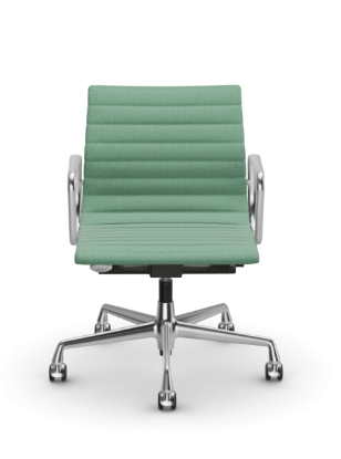 Picture of ALUMINIUM CHAIR EA 118  OFFICE SWIVEL CHAIR WITH ARMREST BACK TILT MECHANISM,  HOPSAK GREEN/IVORY, vitra. 