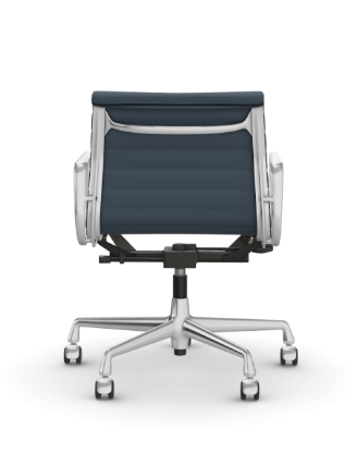 Picture of ALUMINIUM CHAIR EA 118  OFFICE SWIVEL CHAIR WITH ARMREST BACK TILT MECHANISM,  HOPSAK SEA BLUE/DARK GREY, vitra.