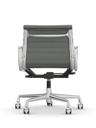 Picture of ALUMINIUM CHAIR EA 118  OFFICE SWIVEL CHAIR WITH ARMREST BACK TILT MECHANISM,  HOPSAK NERO/IVORY, vitra. 