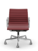 Picture of ALUMINIUM CHAIR EA 118  OFFICE SWIVEL CHAIR WITH ARMREST BACK TILT MECHANISM,  RED/MOOR BROWN, vitra.