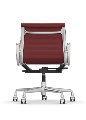 Picture of ALUMINIUM CHAIR EA 118  OFFICE SWIVEL CHAIR WITH ARMREST BACK TILT MECHANISM,  RED/MOOR BROWN, vitra.