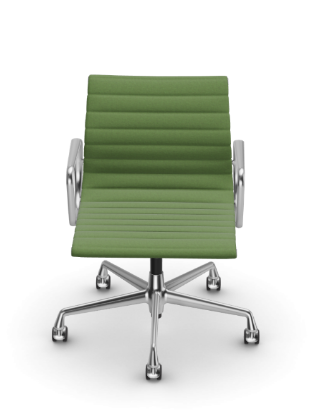 Picture of ALUMINIUM CHAIR EA 118  OFFICE SWIVEL CHAIR WITH ARMREST BACK TILT MECHANISM,  GREEN GRASS/FOREST, vitra. 