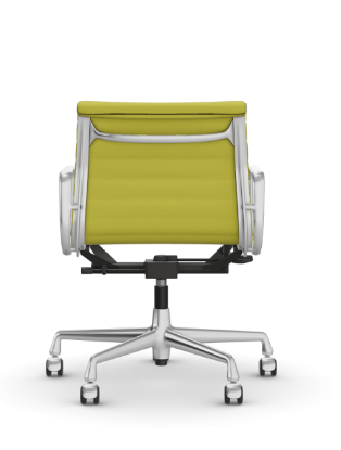 Picture of ALUMINIUM CHAIR EA 118  OFFICE SWIVEL CHAIR WITH ARMREST BACK TILT MECHANISM,  YELLOW/PASTEL GREEN vitra. 