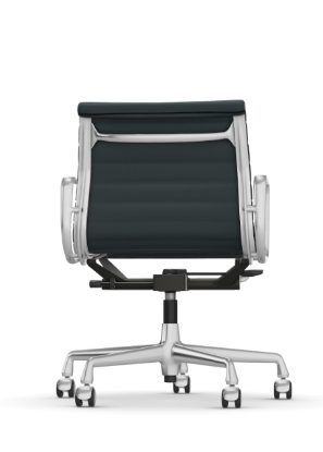 Picture of ALUMINIUM CHAIR EA 118  OFFICE SWIVEL CHAIR WITH ARMREST BACK TILT MECHANISM,  PETROL/MOOR BROWN vitra.  