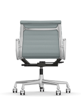 Picture of ALUMINIUM CHAIR EA 118  OFFICE SWIVEL CHAIR WITH ARMREST BACK TILT MECHANISM,  ICE BLUE/IVORY, vitra. 