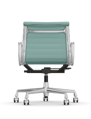 Picture of ALUMINIUM CHAIR EA 118  OFFICE SWIVEL CHAIR WITH ARMREST BACK TILT MECHANISM,  MINT/IVORY, vitra. 