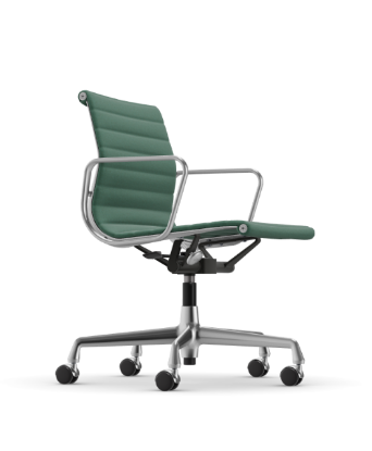 Picture of ALUMINIUM CHAIR EA 118  OFFICE SWIVEL CHAIR WITH ARMREST BACK TILT MECHANISM,  MINT/FOREST, vitra. 